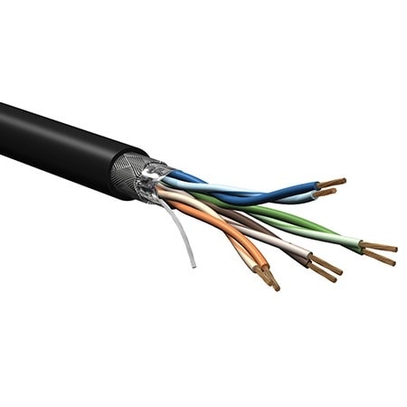 Belden 24-4P STR BC CAT 5E PO, FOIL + TNC BRD SHD TPE IN/OUT, 1000FT 7938A B59500